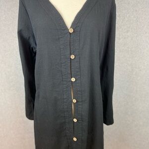 Le Cove Womens Cover Up Black Size L